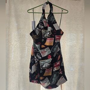 Reformation Avielle Halter Mini Dress In Postcard